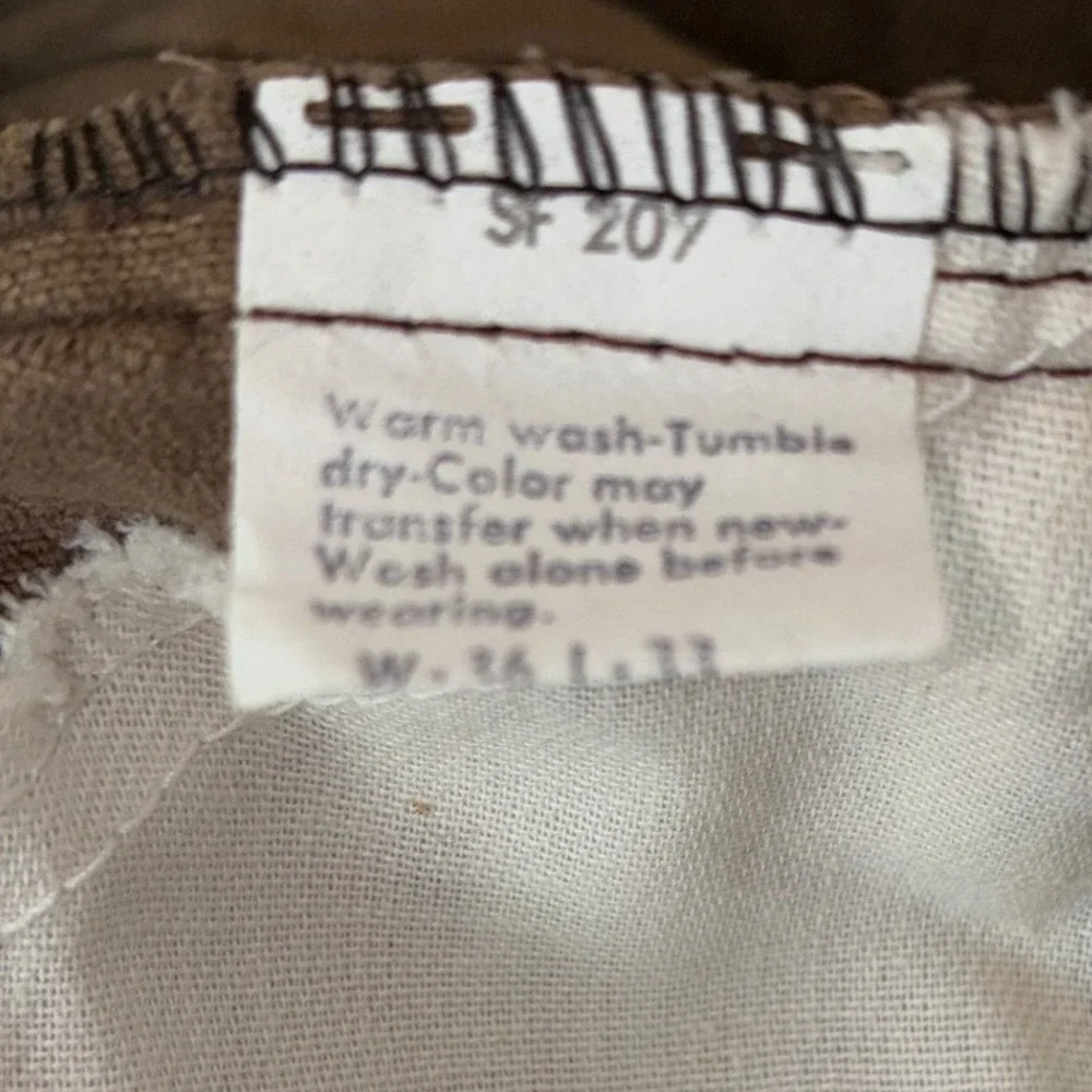 Levi's 519 Corduroy Pants Mens 34x33 Brown Vintage Slim Straight Trousers